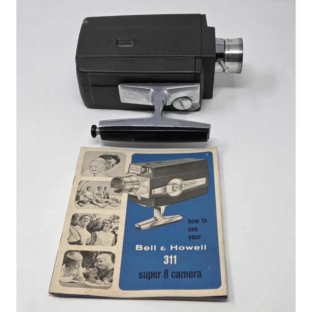 Bell & Howell 311 Super 8 Camera Autoload Optronic Eye Case Manual 1960s USA
